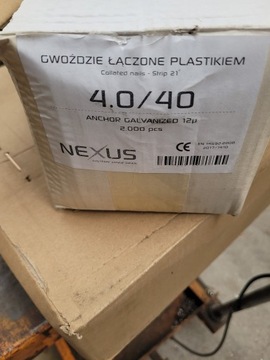 Gwoździe łączone plastikiem 4.0x40  2000szt.