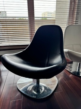 Fotel obrotowy TIRUP IKEA czarny skóra