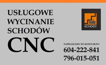 CNC USŁUGOWE WYCINANIE SCHODÓW