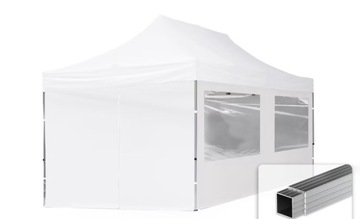 Namiot ekspresowy 3x6m biały ze ścianami i oknami