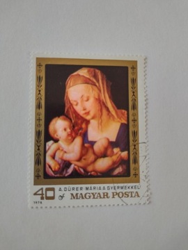 znaczek pocztowy  Węgry Maria a gyermekkel