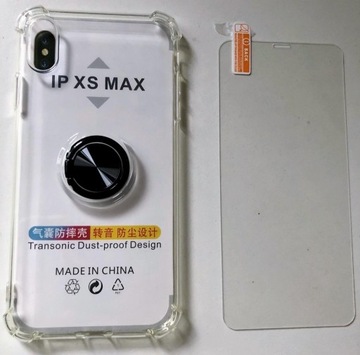 Case z Magnetycznym Ring i Szybką iPhone XS Max