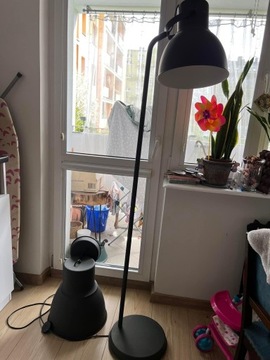 Lampa Ikea hektar loft szara wisząca i stojąca