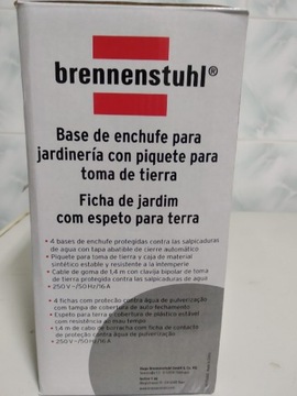 Gniazdo elektryczne ogrodowe z grotem 1,5m ip44