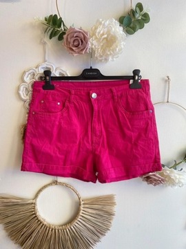 Różowe szorty damskie, krótkie spodenki rozmiar XL 42