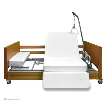Łóżko rehabilitacyjne obrotowe TWIST z funkcją fotela i pionizacji 