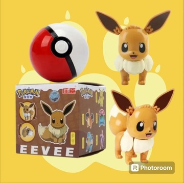 Figurka Pokemon Pikachu Eevee + Pokeball 