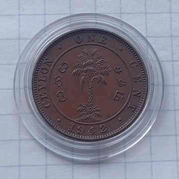 (3135) Cejlon 1 cent 1942 UNC