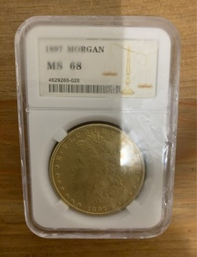 Moneta kolekcjonerska 1897 MORGAN " MS 68 "