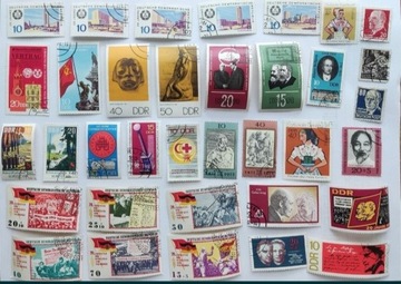 DDR Niemcy !!! 35 znaczków pocztowych !!!