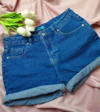 Sinsay krótkie niebieskie spodenki jeansowe 36 