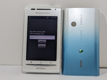 Sony Ericsson Xperia X8 BIAŁY NIEBIESKI ŁADNYSTAN 