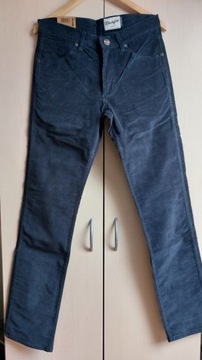 Wrangler spodnie sztruks, regular, 30/34 NOWE