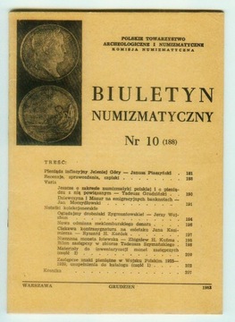 Biuletyn Numizmatyczny Nr 10 (188) - XII 1983