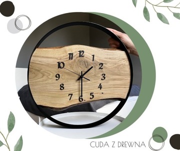Zegar w obręczy 35cm, wybór drewnianej deski!