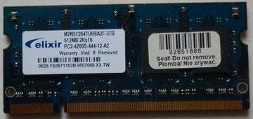 Pamięć RAM ELIXIR 512MB PC2-4200S-444-12-A2