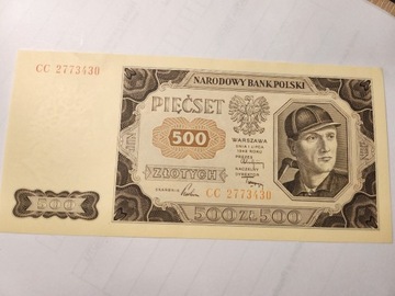 banknot 500 zł z 1948 r. UNC