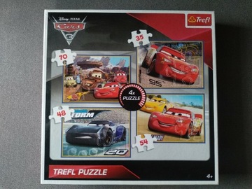 Puzzle Trefl Disney Pixar Cars 3 Auta 4w1 wiek 4+