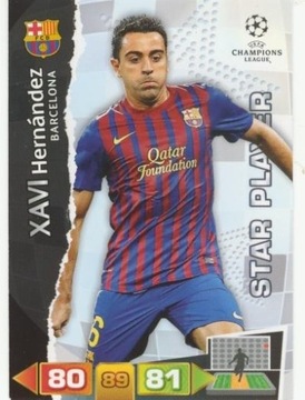 PANINI CHAMPIONS LEAGUE 11/12 XAVI BARCELONA