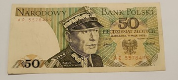 50 Złotych 1975 r. seria AR