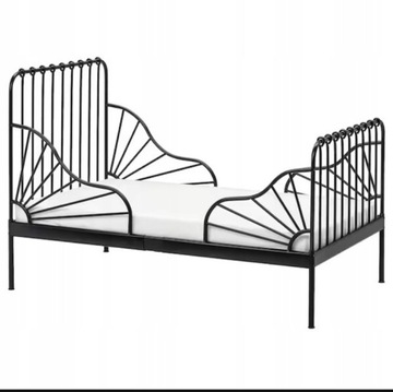 Łóżko Ikea Minnen czarne rosnące