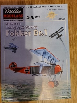 Mały Modelarz Samolot Fokker Dr.I 4-5/2001