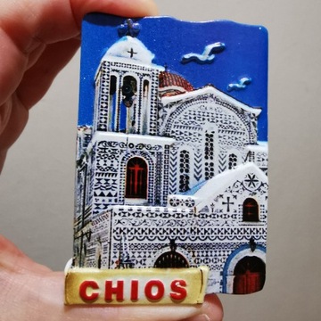 Zagraniczny magnes na lodówkę 3D Grecja Chios