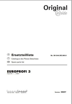 Katalog części Pottinger EUROPROFI 3