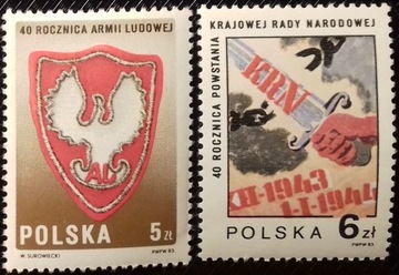 Polska-Fi 2749-2750  40-rocz.Powstania A.L i KRN
