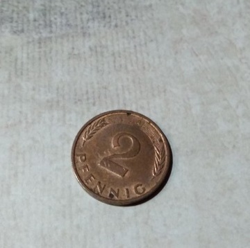 Moneta Niemcy 2 pfennig 1996