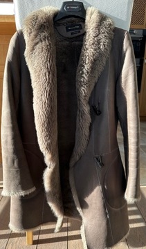 Przepiękny kożuch naturalny Massimo Dutti XS/S