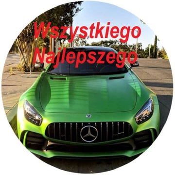 OPŁATEK NA TORT MERCEDES LOGO AUTO SAMOCHÓD 30 40 