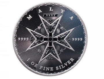 Moneta Krzyż Maltański 1 oz srebra 9999 Warszawa
