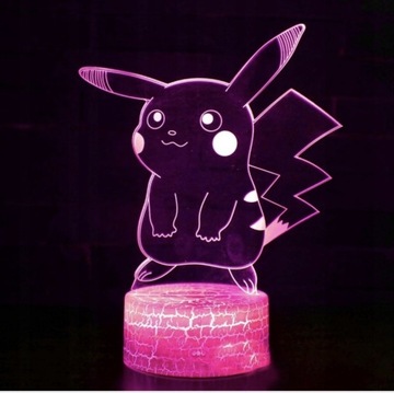 Lampa LED nocna Pokémon Pikachu 3D