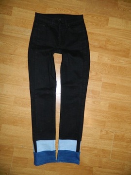 FIVEUNITS ALLY spodnie czarne jeans roz 26