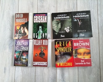 Powieści sensacyjne, Higgins, Spindler, Grisham...