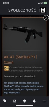 Skin CS:GO AK-47 (StatTrak) | Czerń naklejki