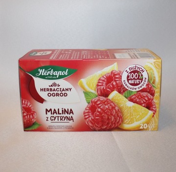 Herbata Herbapol malina z cytryną malinowa 20t