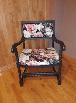 Fotel tron krzesło po renowacji 