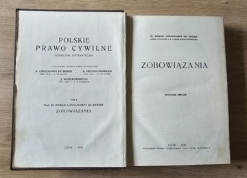 Polskie Prawo Cywilne Lwów1939 Longchams de Berier