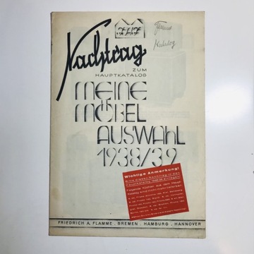 Meine Moebel Auswahl 1938/39 katalog meblowy