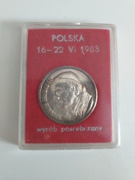 Medal posrebrzany Jan Paweł II 16-22 VI 1983