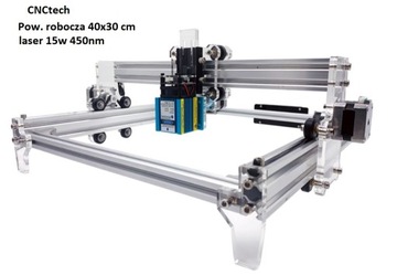 Ploter laserowy - grawerka 15W 450nm 30x40