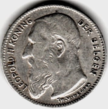 Belgia 50 centymów, 1909 r  „DER BELGEN”