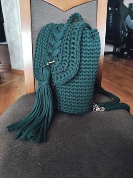Zielony plecak handmade