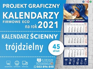 PROJEKT graficzny kalendarza  tórjdzielnego