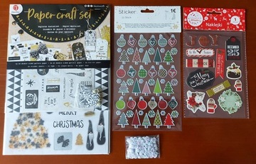 Paper craft set - zestaw świąteczny,zimowy, papier