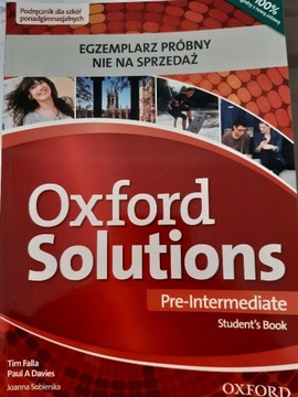 Oxford Solutions pre-intermediate książka ucznia 