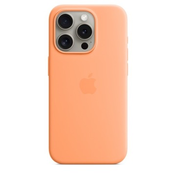 Silikonowe etui MagSafe iPhone 15 Pro Pomarańczowy