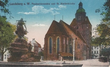 Landsberg a.W. Rynek i Fontanna- 12-05-1921